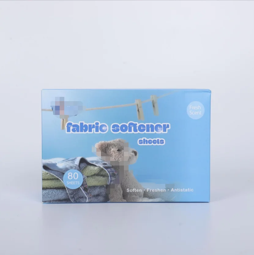 Plant Based Fabric Softener Sheets Tumble Dryer Sheet Environmental Biodegradable compostable Fabric Softener 120pcs