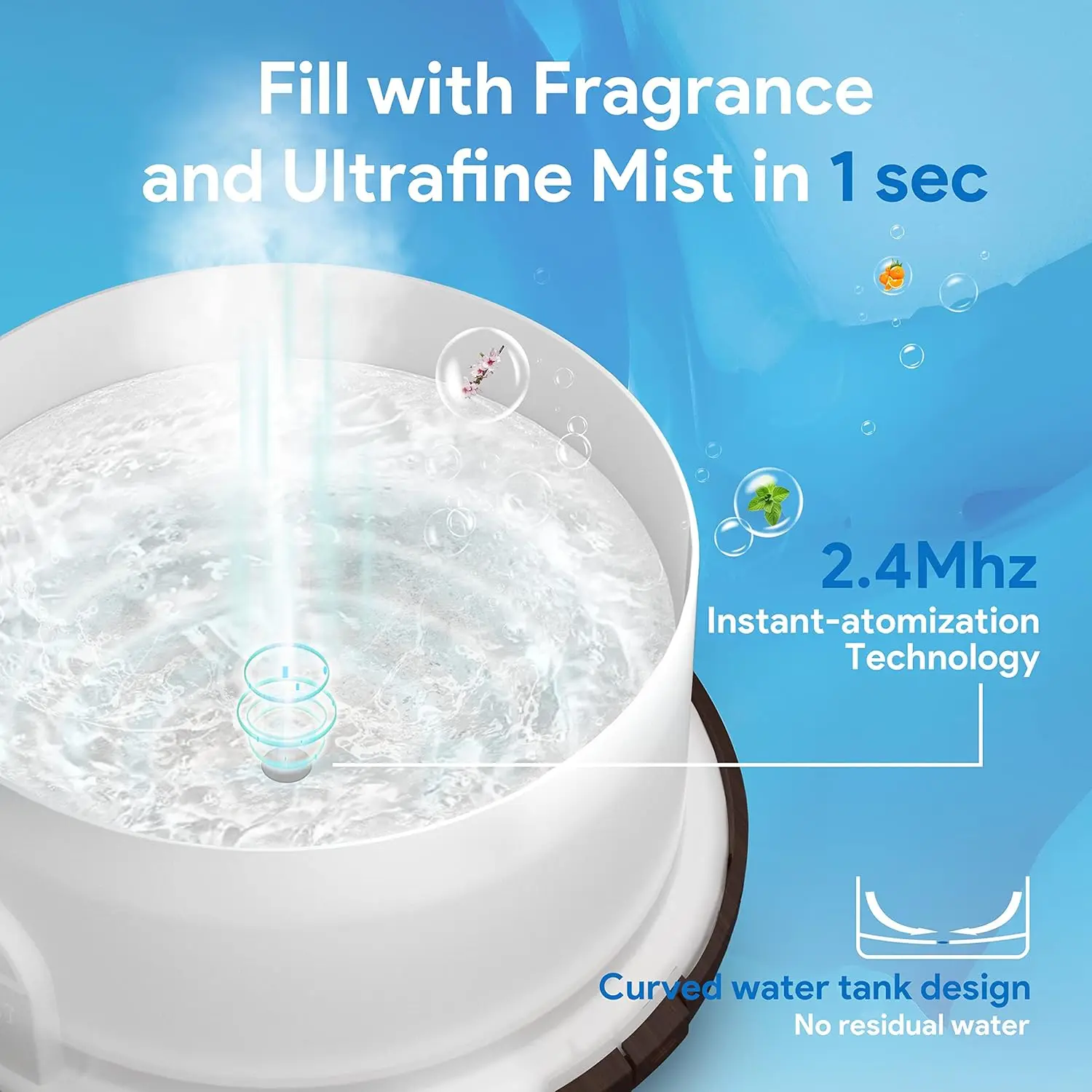 5 in 1 Ultrasonic Aromatherapy Fragrant Oil Humidifier Vaporizer