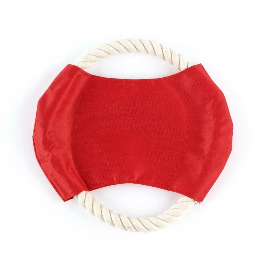 Уличные тренировочные летающие диски, игрушка для домашних питомцев, парусиновый летающий диск, прочная хлопковая веревка, узел, собака, жевательные игрушки, моляр, чистые зубы