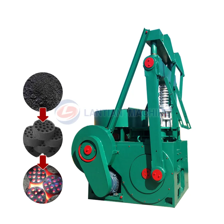 Round square shape BBQ coal cooking fuel briquettes honeycomb coconut charcoal briquette making machine price