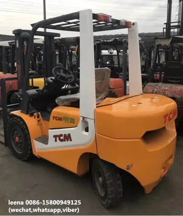  Лидер продаж дешевый б/у дизельный вилочный погрузчик 3t tcm