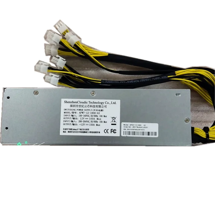 The official power supply, APW7, is 1800W for S9 L3+ Z11 Z15 Brand New PSU