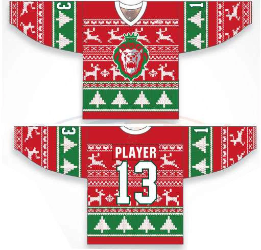 Custom Christmas hockey jersey sublimated / hockey league jerseys