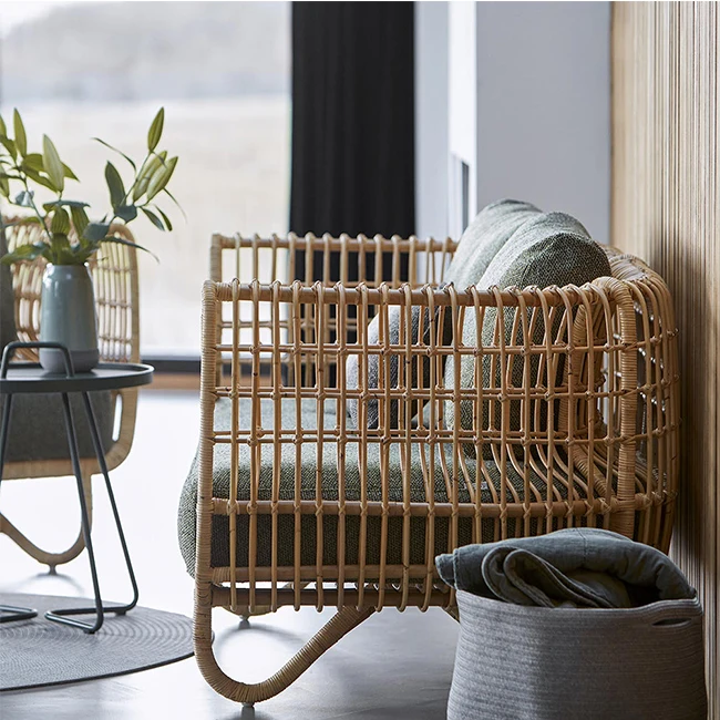 YASN Double Out Door Balcony Morden Backyard Rattan Sofa Set Patio Outdoor Furniture Rattan Garden Sofa Outdoor Couch