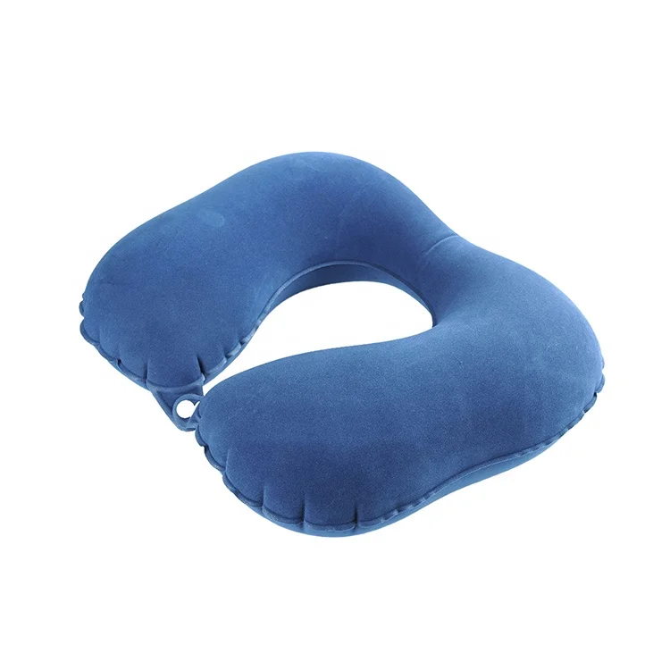 Inflatable Neck Pillow BSCI Folding Portable Headrest Car Airplane Travel U Shape Neck Rest