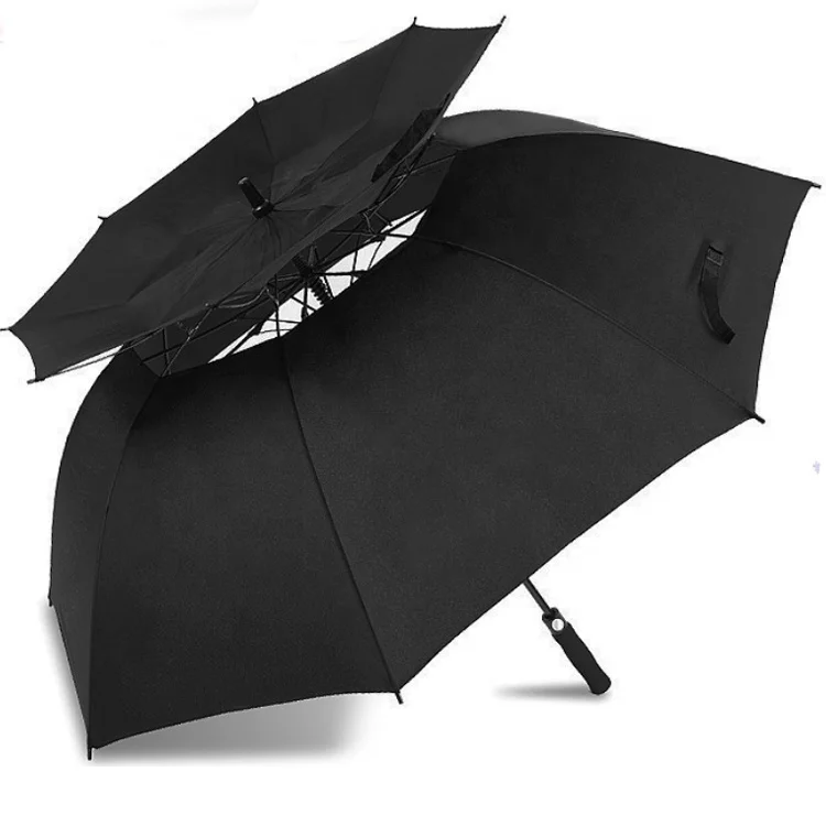 Wholesale 54/62/68 Inch Automatic Open Extra Large Oversize Double Canopy Vented Windproof Waterproof Golf Umbrellas