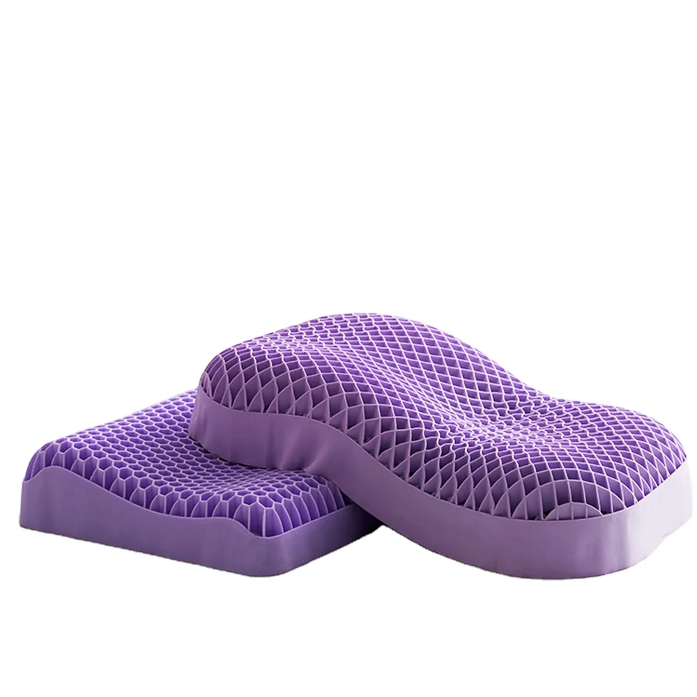 Good Quality Durable Food Grade 3D Wave Shaped Foam Breath Pillow Cool Gel Washable TPE Sleeping Pillow