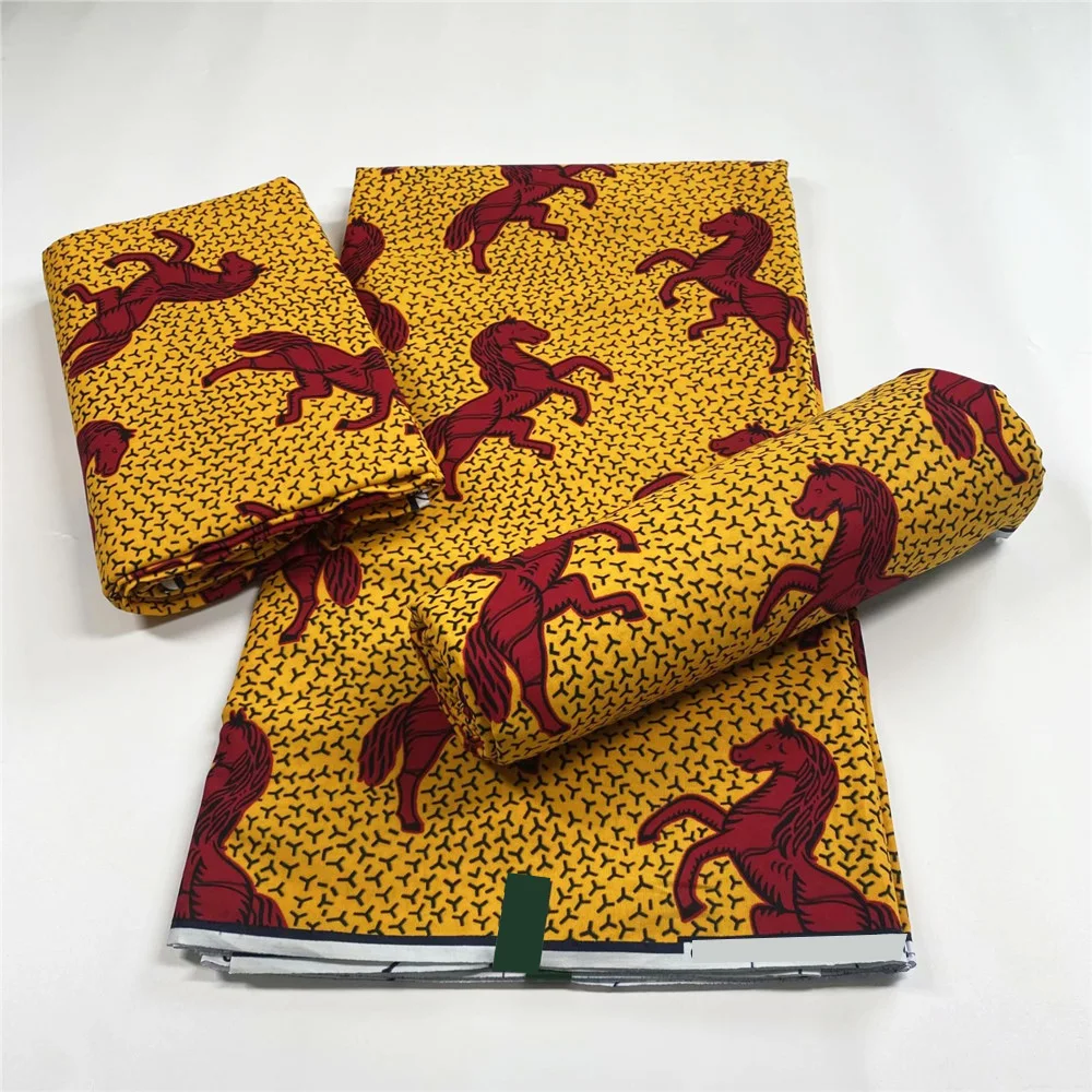 veritable  wax print fabric real wax african wax lace fabric by 6 yards 100% cotton