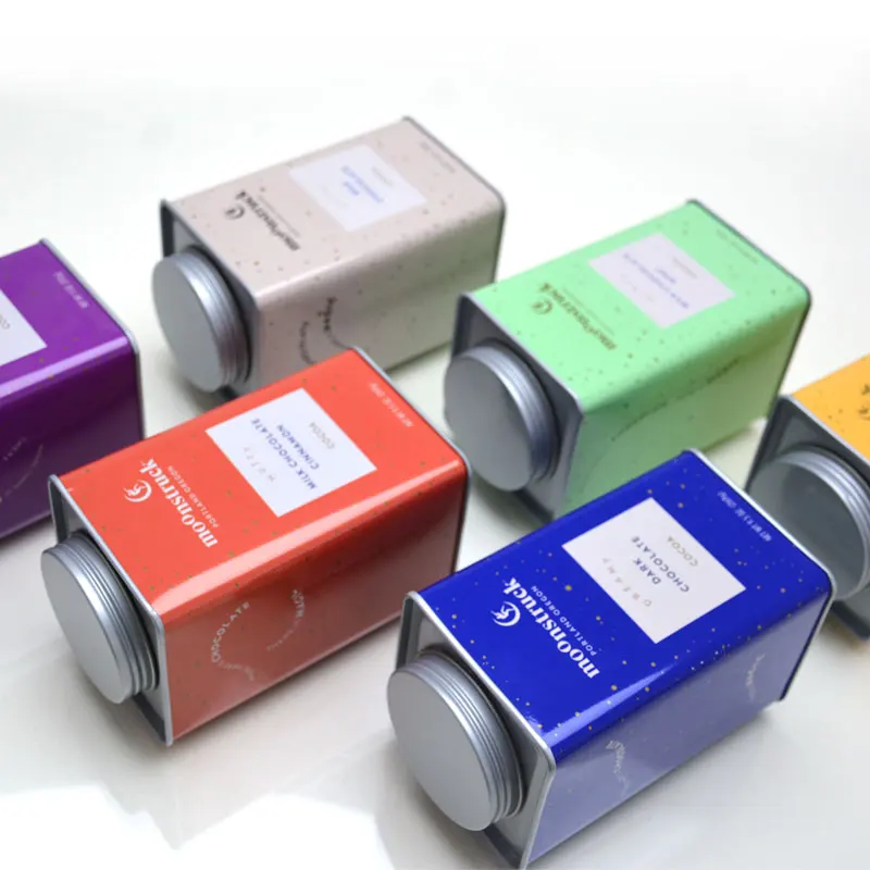 Custom Hotel Luxury Tea Storage Metal Tin Can Small Tiny Tea Tins