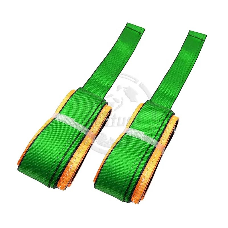 2inch*16ft 4400lbs E track tie down straps with skid Cover Sleeved vans belt logistics strap tie down Spring ratchet straps