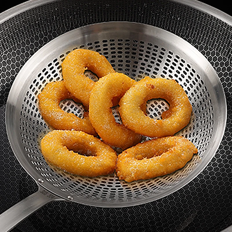 Wholesale Metal Stainless Steel 304 Spider Strainer Stainless Steel Skimmer Ladle Food Frying Spoon