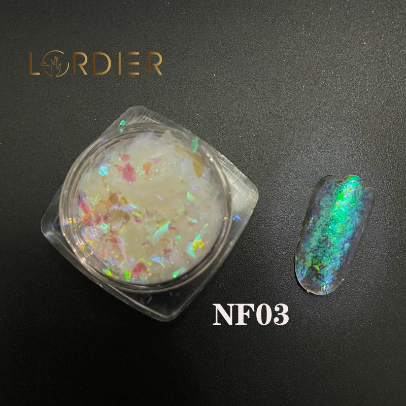 Magic Transparent Chameleon Flake Color Changing Pearl Pigment Powder Nail Chrome Powder