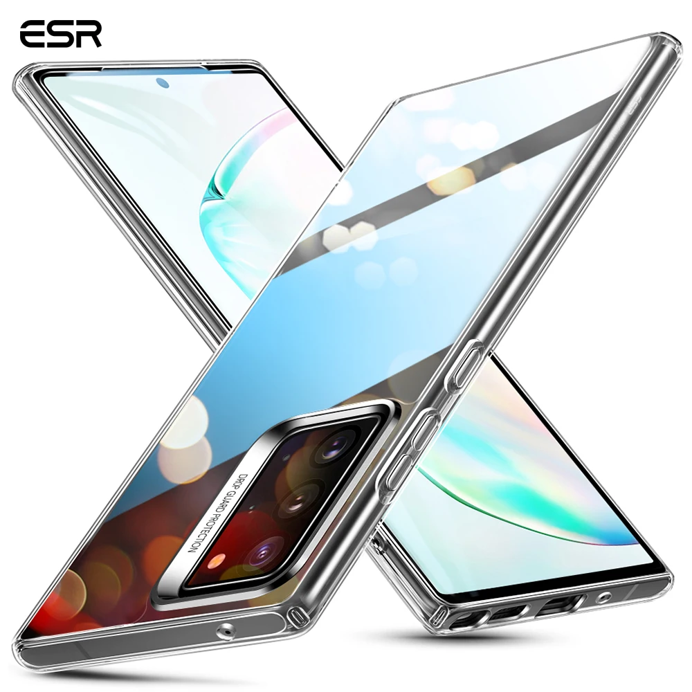 
ESR Fresh Stock Fast Delivery Soft Silicone Bumper 9H Tempered Glass case for Samsung Galaxy note 20 ultra case 