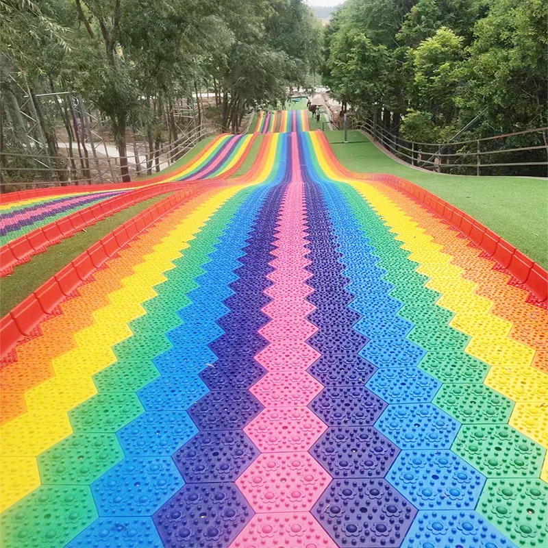 rainbow slideway  for fun plastic slide