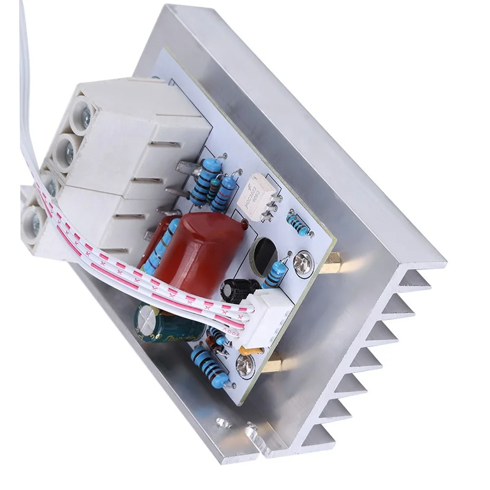 AC 220V 10000W 80A Digital Control SCR Electronic Voltage Regulator 10-220V Speed Control Dimmer Thermostat + Digital Meters