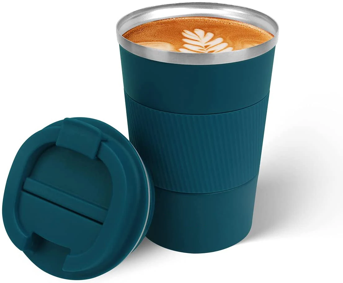 17oz Stainless Steel Insulated Coffee Cup Double Wall Vacuum Insulation Coffee Tumbler with Leakproof Screw Lid Reusable Thermal