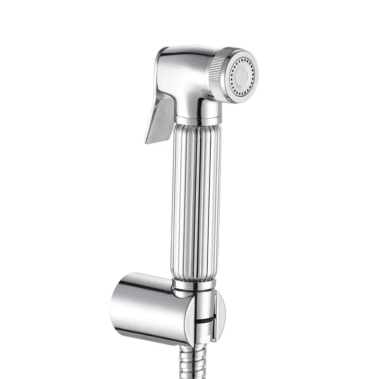 Bathroom Portable Handheld Bidet Use Chrome Plated Brass Shattaf Muslim Toilet Sprayer