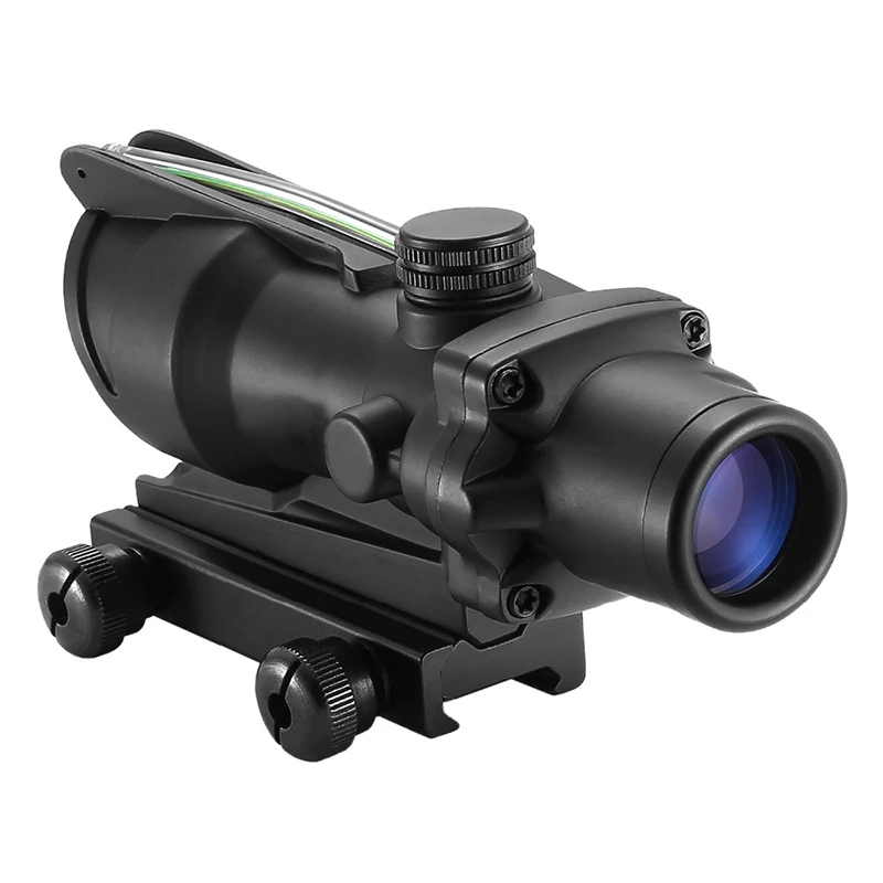 Тактический прицел страйкбол 4x32 прицел из настоящего волокна оптика Зеленая красная точка волокно дуэль с подсветкой аког область подходит 20 мм рельс