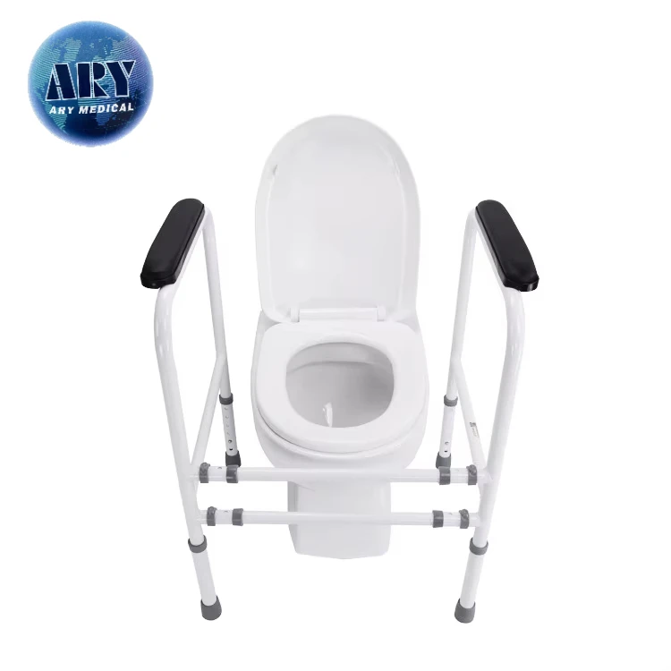 Restroom Aid Commode Toilet Rail Safety Handrail For Disabled