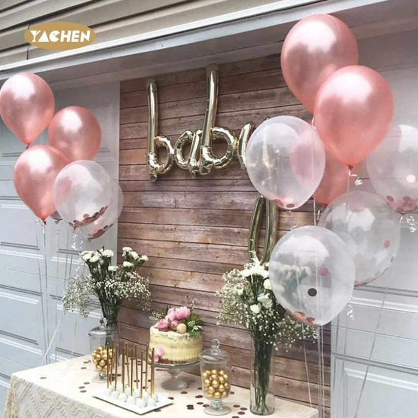 Pink Gold 60pcs Single Ballons Balloons Garland Arch Kit for Baby Shower Wedding Party Decorations