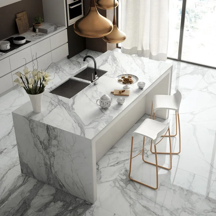 Hot Sale Matte Marble Porcelain Slabs Sintered Stone Sink Top Countertop