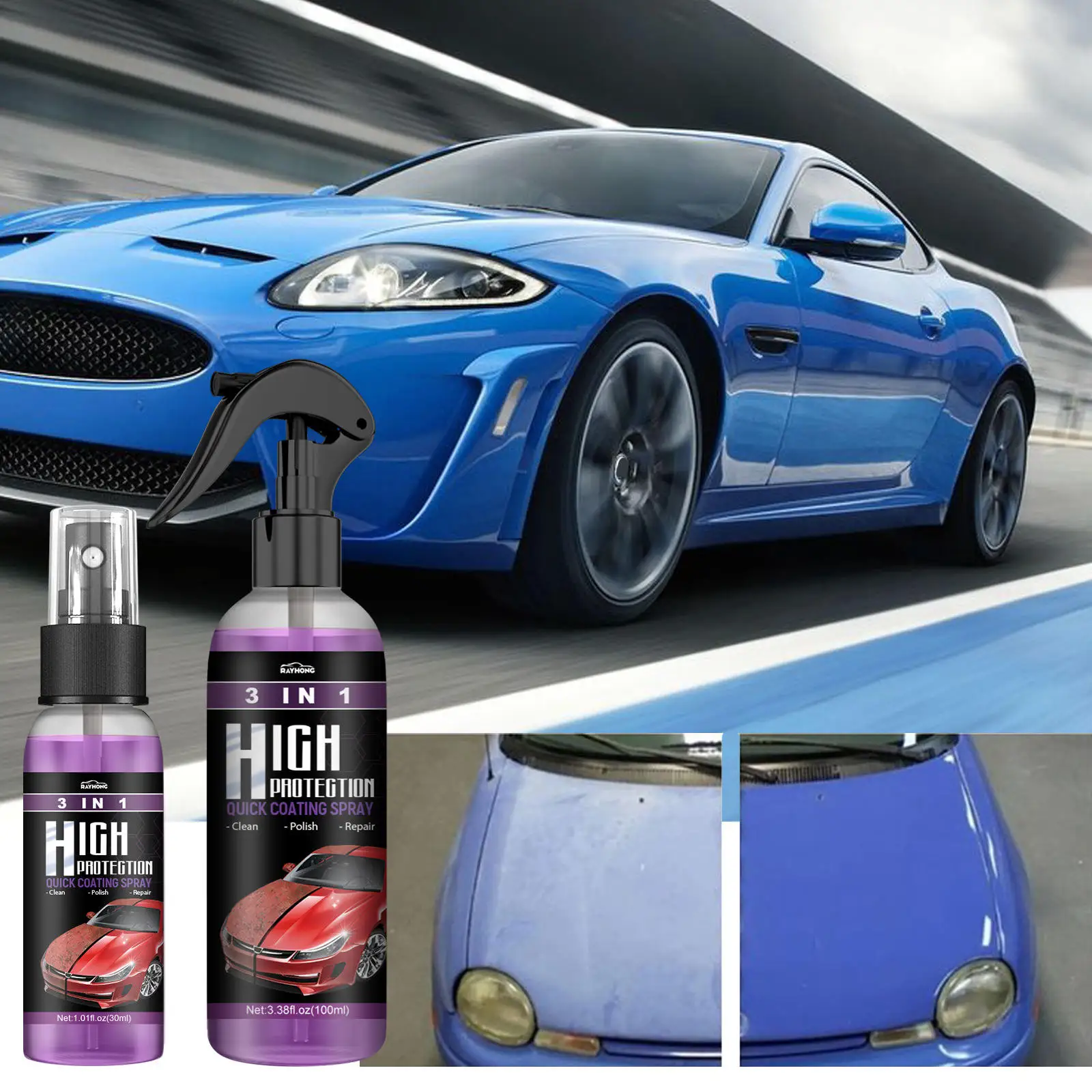 For Car 100ML 9H Detailing Ceramic Coating Car Products Ceramic Coating Nano Glass Plated Crystal Car Polish Spray