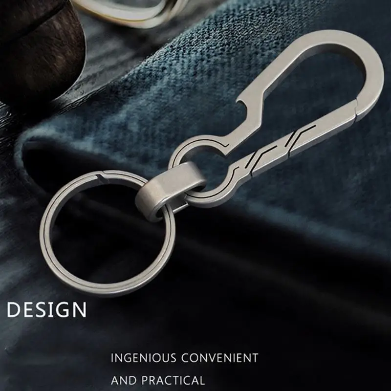 luxury Metal keychain titanium titanium carabiner keychain titanium keychain