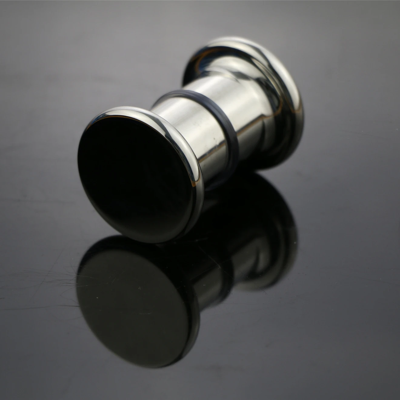 SK-HS22 Frameless Sliding Door Stainless steel 304 with wood mirror glass door knob handle