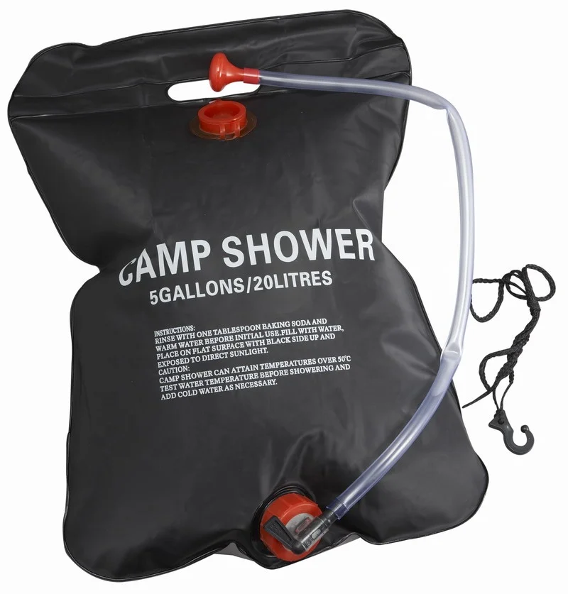 toilet tent portable camping shower custom 20L 5 gallons heating pipe bag solar water heater outdoor camping gear