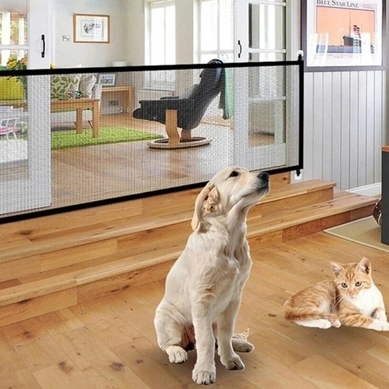 Portable Cheap Indoor Baby Bed Security Barrier Folding Pet Dog Gate Safety Fence Pet Gates