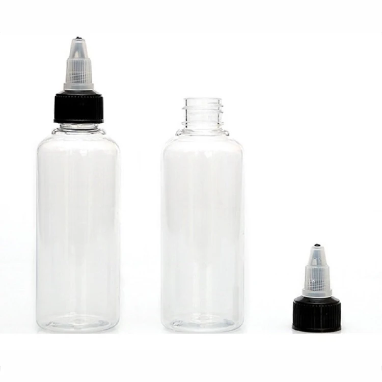 Custom 10-250 ml Plastic Bottle with Twist Top Cap for Solvents Oils Paint Ink Squeeze Bottle with Twist Top Cap Tip Applicator