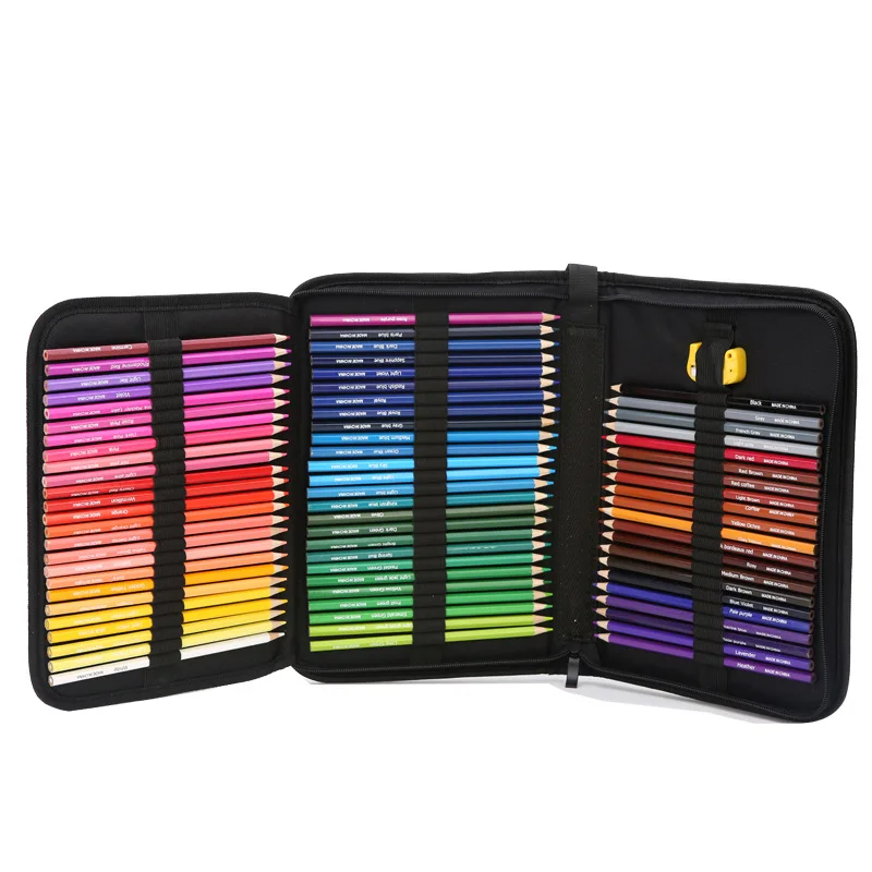 Art 72 Professional Colored Pencils Set Multi Colored Art Drawing Pencils For Student Artists Designer with Canvas Case