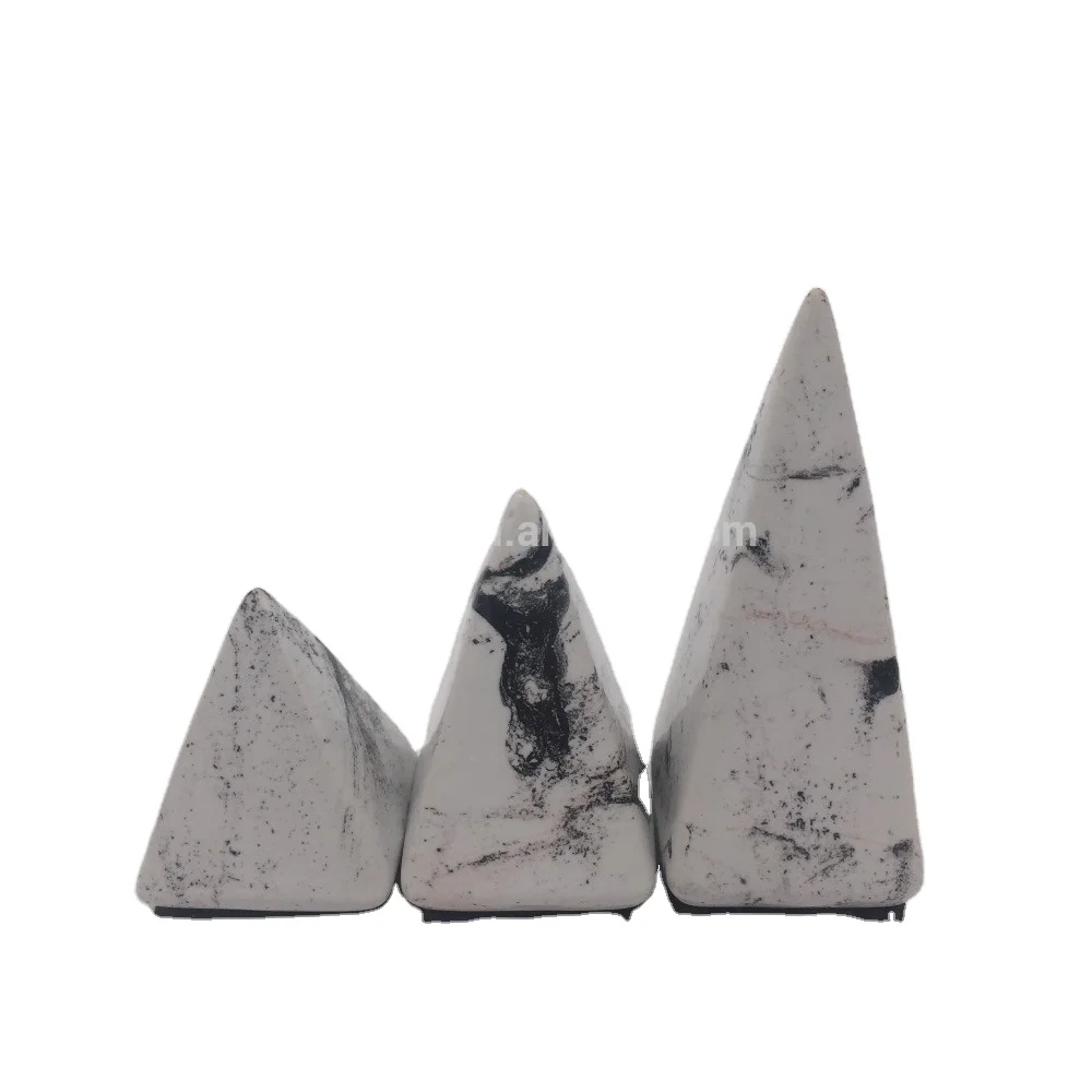 Custom New Design Jewelry Shop Display Cone Shape Ceramic Ring Holder