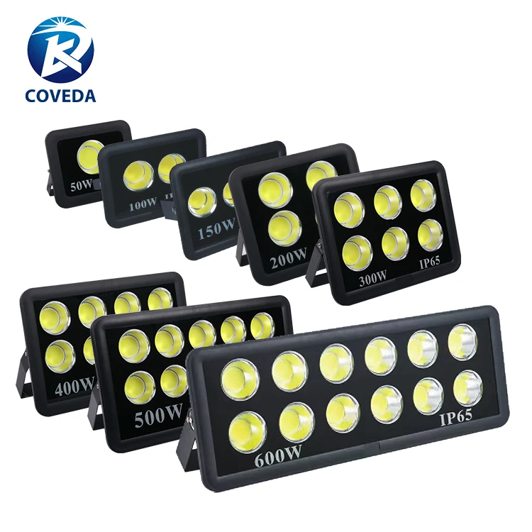 High Temperature Resistant IP65 50W 100W 150W 200W 250W 300W 400W 500W 600W Stadium Lighting COB Led Flood Light