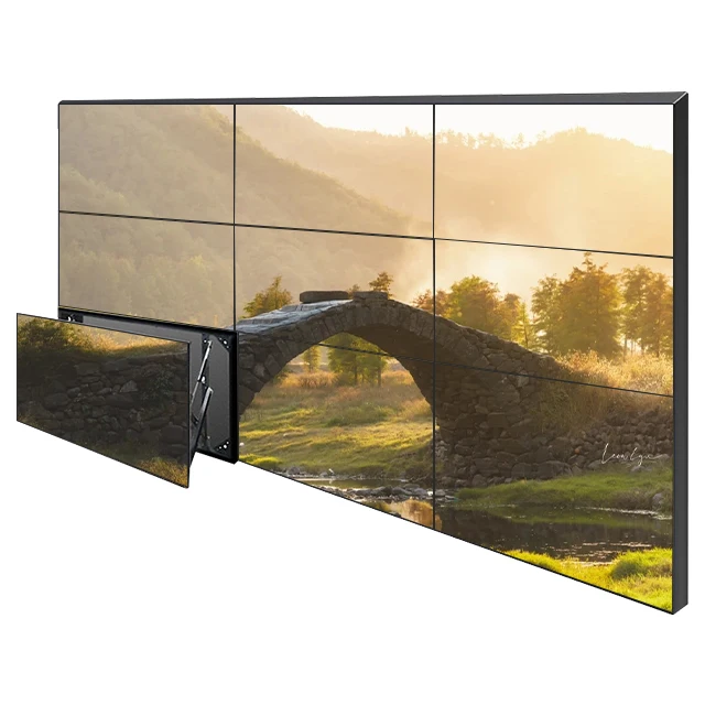 3x3 Video Controller 55 inch Indoor LCD Video Wall Panel Screen Pop-up Wall Mount Video Wall Display With Matrix