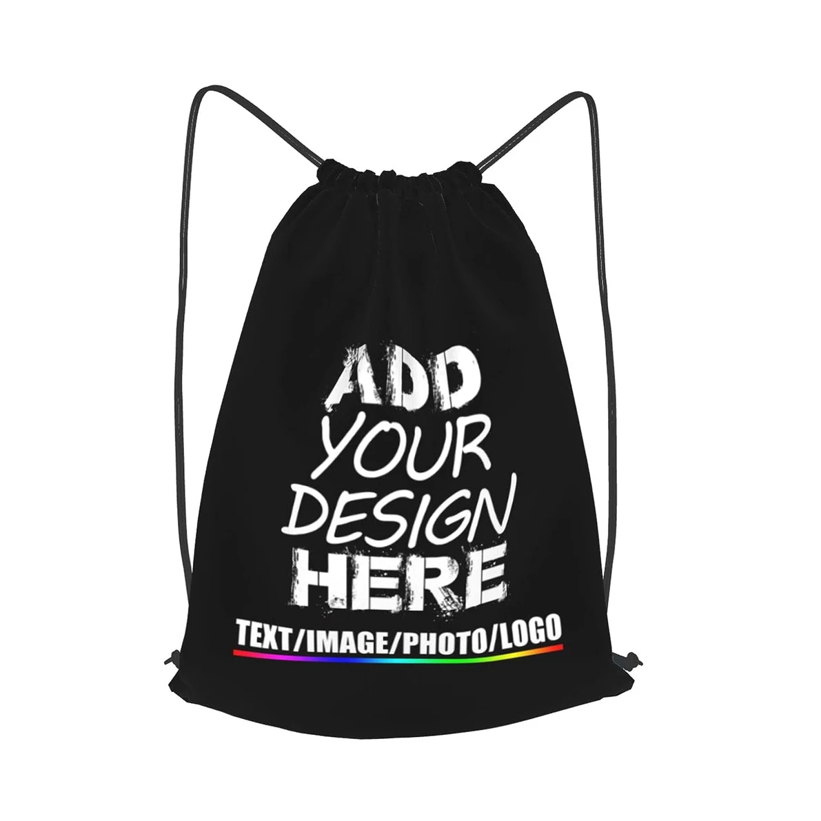 U-Meking Custom Logo Promotional Custom Waterproof Gym Draw String Polyester Bags Sport Nylon Backpack Drawstring Bag for Sport