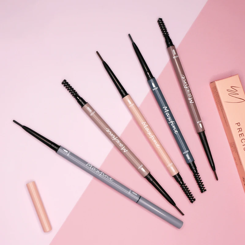 Custom Label Waterproof Ultra Slim Eyebrow Definer Private Label Thin Double Head Eyebrow Pencil