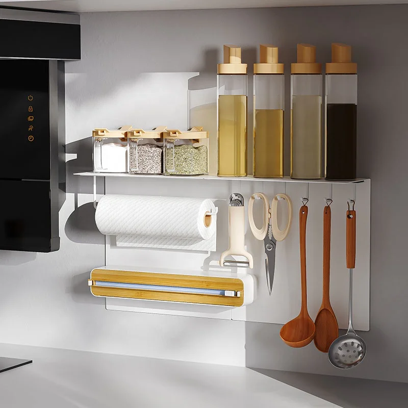 YUSHIJIA NEW DESIGN wall mounted Magnetic kitchen storage paper towel holder under cabinet organizer