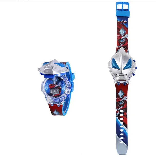 Custom Christmas gifts children cartoon digital wrist watch for kids lights up music spiderman paw glowing 3d t