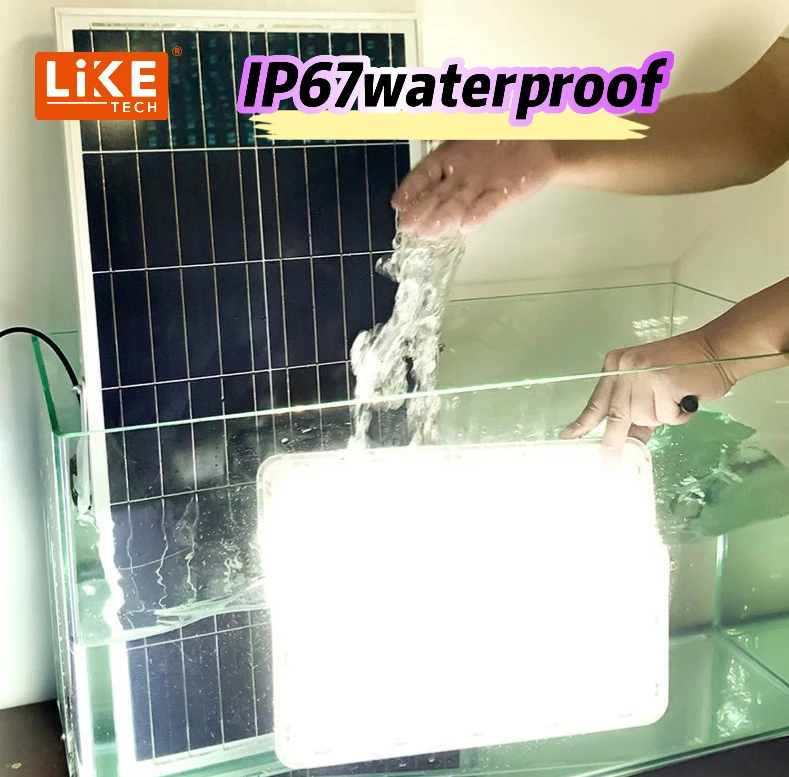 LikeTech 100W 200W 300W 400W 500w 1000W 2000W garden wall mounted waterproof led  outdoor solar flood light