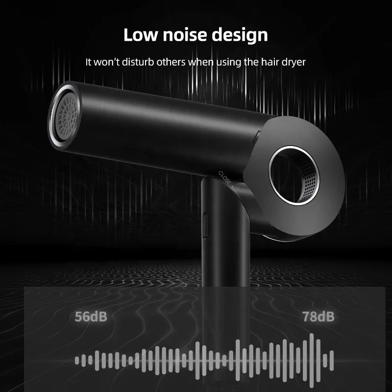 Smart Pro 110000rpm BLDC Motor Foldable Ion Hotel Wall Mounted Hair Dryer