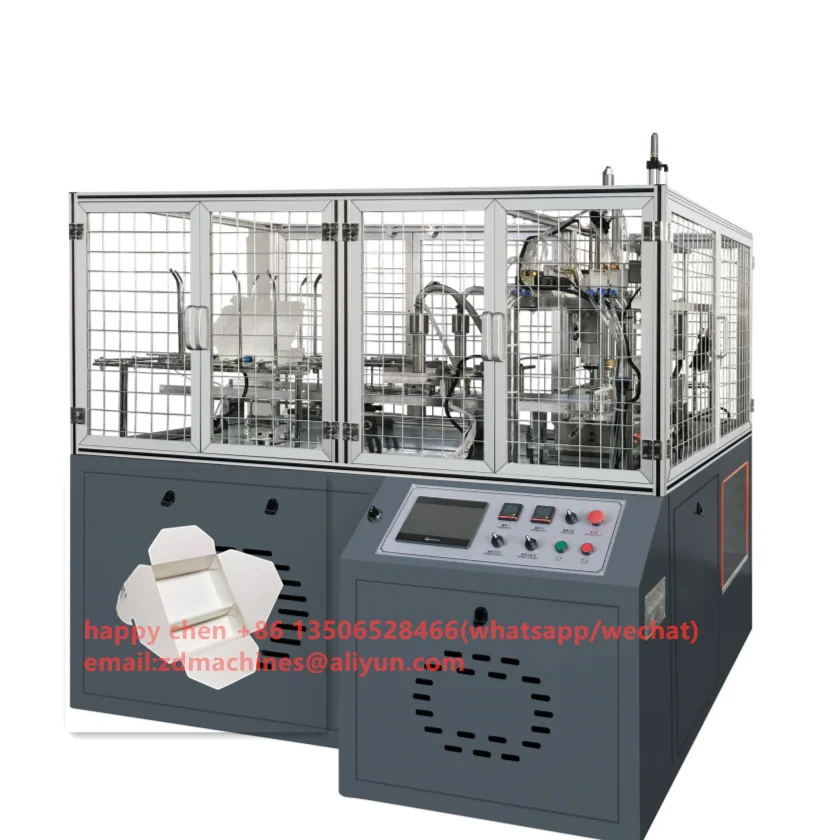 Машина для изготовления ланч-боксов с нагревательным покрытием из крафт-бумаги с полиэтиленовым покрытием