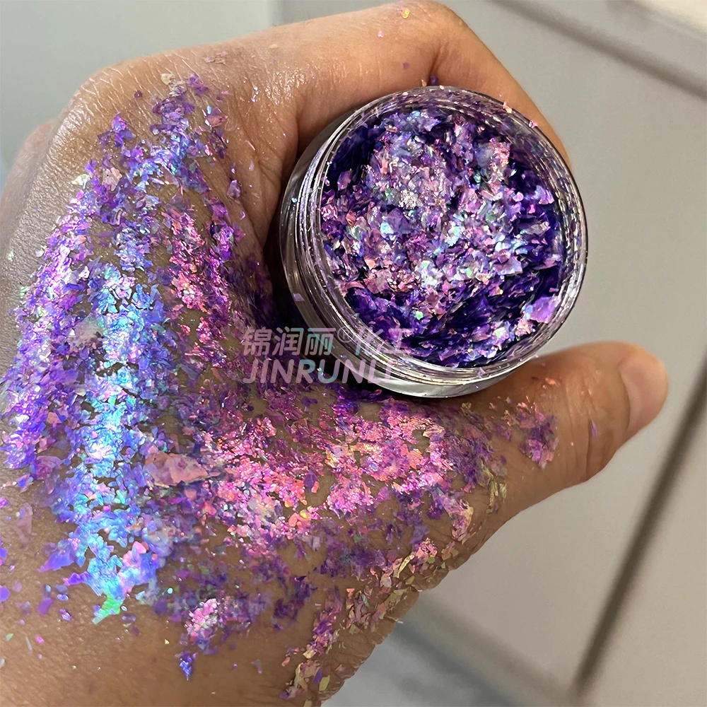 JINRUNLI Multichrome chameleon flakes pigment eyeshadow for makeup