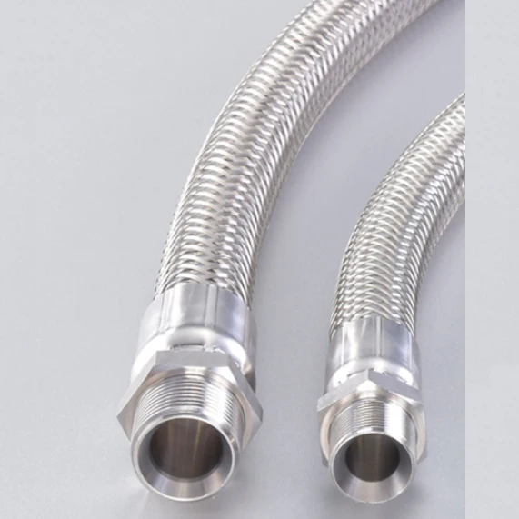 Sfenry Metal 0.5m 1m 1.5m Length High Pressure Male / Female Threaded Stainless Steel Flexible Hose For Gas