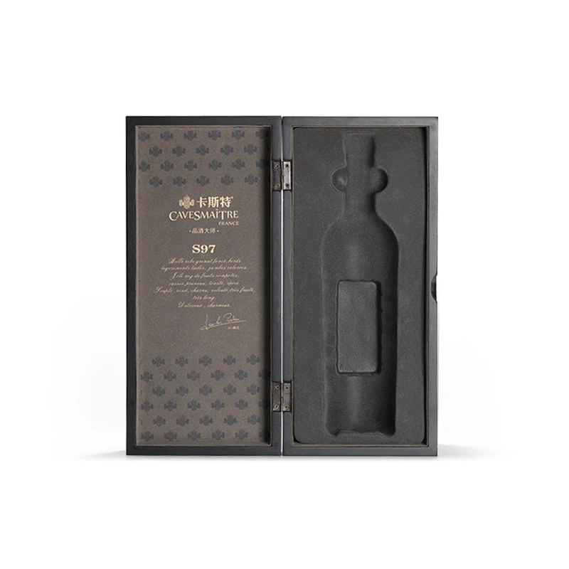 Classical black premium single bottle Whisky bottle case