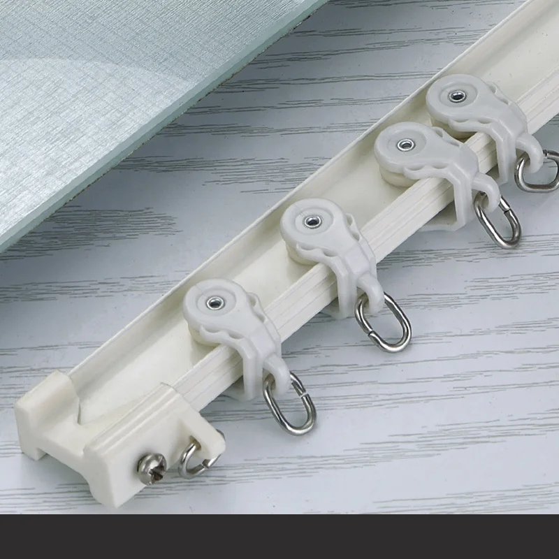 white sliding ceiling curtain track rail single curve curtain rail track for bathroom