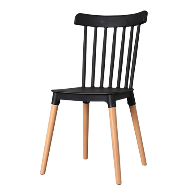 wholesale sillas plasticas de jardin wooden-chair Nordic pp plastic interior dining table set 6 chairs dining room chair