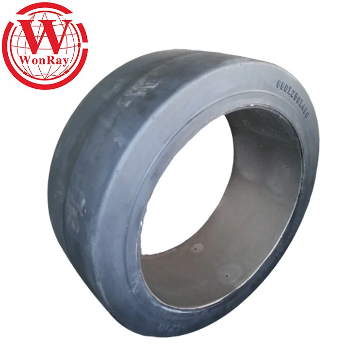 China cheap forklift press on tire 26x10 smooth rubber tires