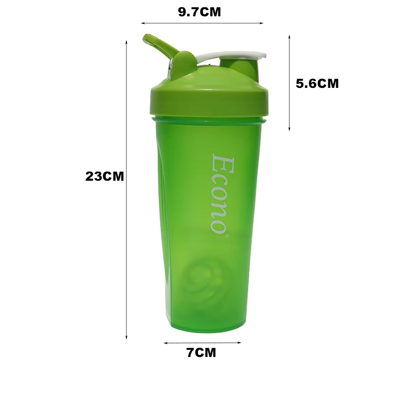 600ML Sports Fitness Protein Shaker Water Bottle with Plastic Lid Factory Wholesale Food Grade for Outdoor Camping Gym Use