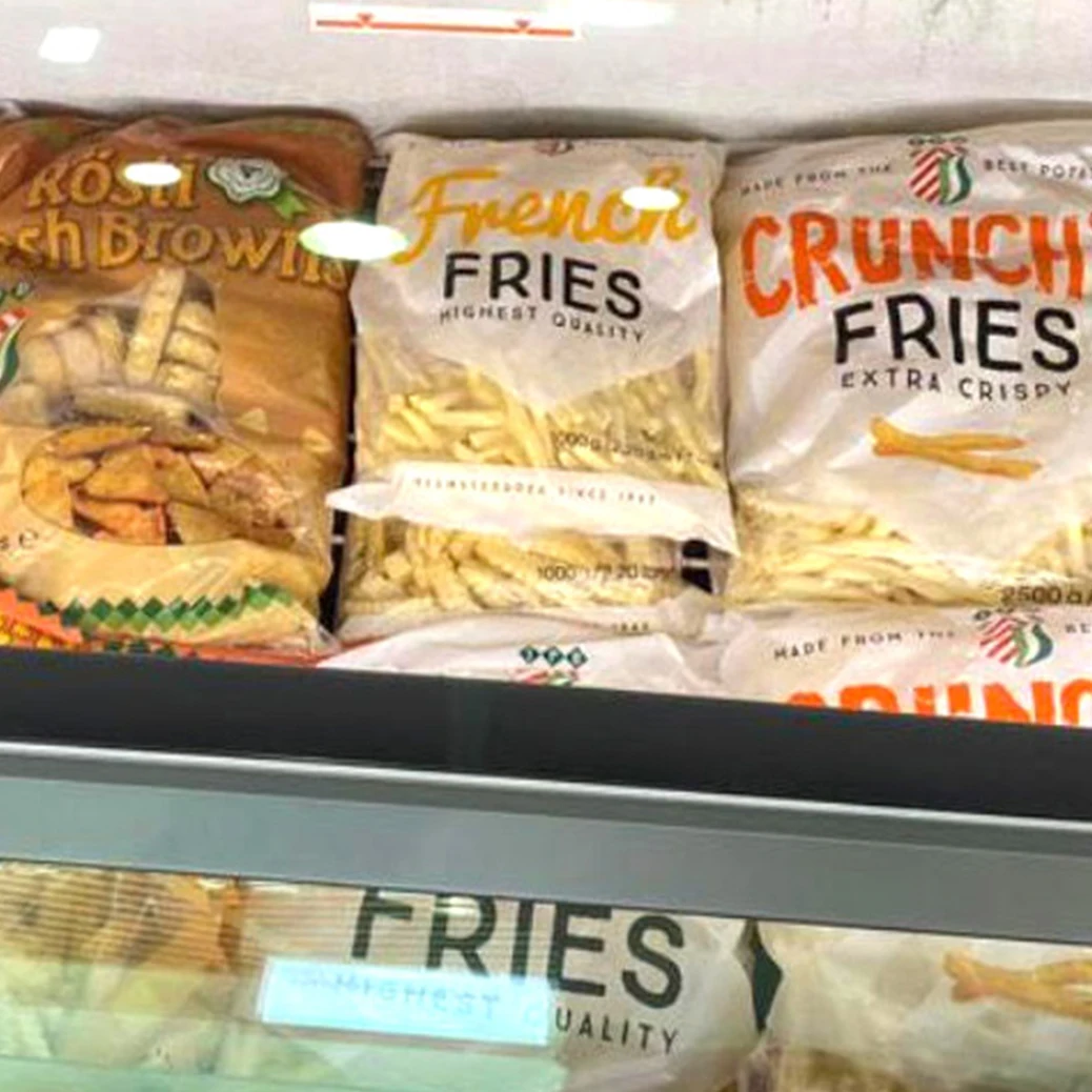Frozen french fries potato chips IQF for wholesale 1kg / 2.5kg bags Crinkle cut private label premium quality
